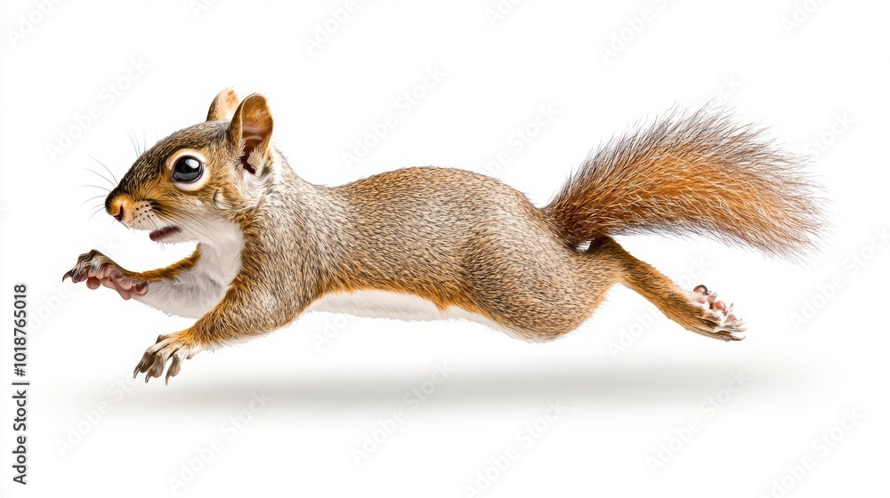 Obraz premium Squirrel in Motion: Dynamic Wildlife Photography