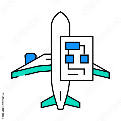 hydraulic systems aircraft line icon vector. hydraulic systems aircraft sign. isolated symbol illustration