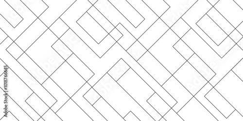 Abstract, monochrome, geometric template for web page, texture, map, poster, fabric, textile. Graphic repetitive black and white line design.