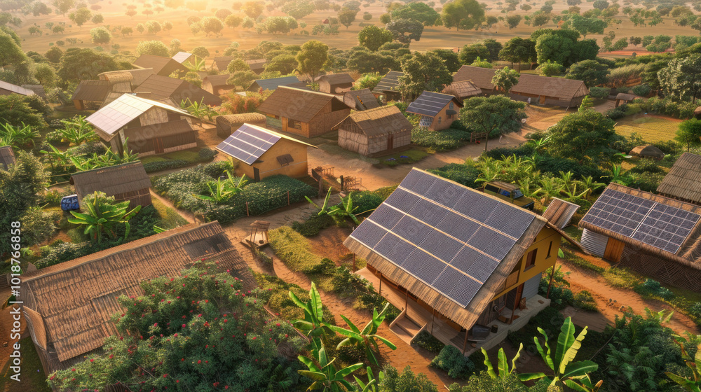 A rural development project utilizing renewable energy to improve living conditions and power small industries. Bright, eco-friendly visuals with an innovative feel. A rural development project utilizing renewable energy to improve living conditions and power small industries. Bright, eco-friendly visuals with an innovative feel.