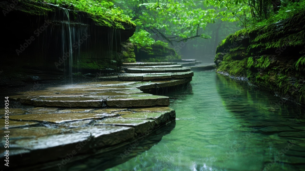 Ancient water channels carved into rock by centuries of flowing water, symbolizing the enduring power of water, ancient water channels, water shaping history Ancient water channels carved into rock by centuries of flowing water, symbolizing the enduring power of water, ancient water channels, water shaping history
