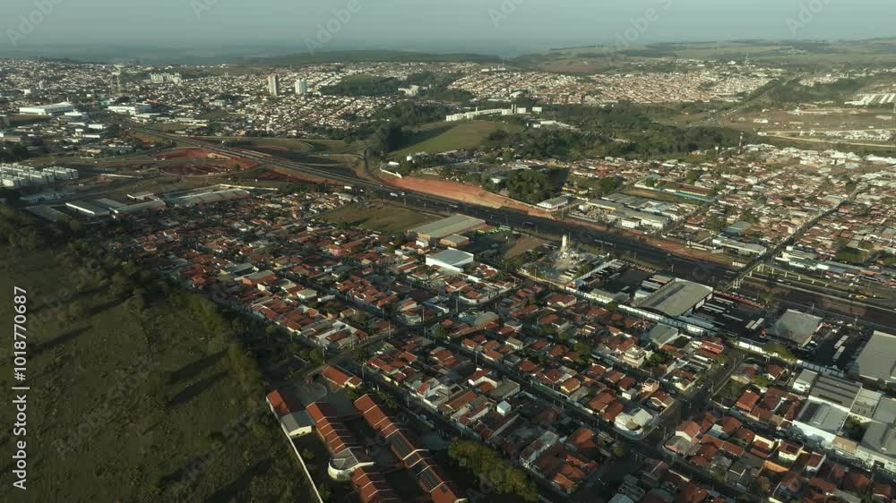 Aerial view of the city of Botucatu including the Royal District Villa, Imperial Park, Marajoara Park, and Central Park districts in Sao Paulo State, Brazil. 10/08/2024 Aerial view of the city of Botucatu including the Royal District Villa, Imperial Park, Marajoara Park, and Central Park districts in Sao Paulo State, Brazil. 10/08/2024