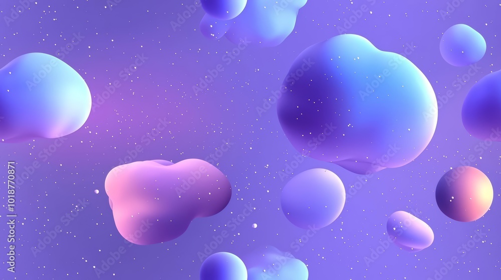 custom made wallpaper toronto digitalSeamless Blue and purple gradient color floating liquid blob. 3d rendering picture. , isolated on white background, , copy space for text,