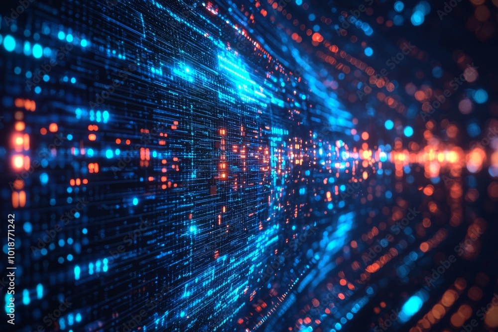 Digital Technology background of data and network Digital Technology background of data and network