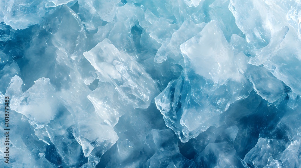 Abstract Close-Up of Blue Ice Crystals Abstract Close-Up of Blue Ice Crystals