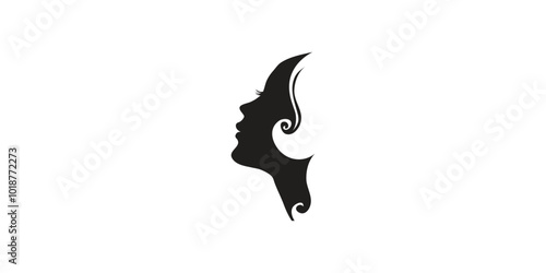 silhouette of woman icon vector