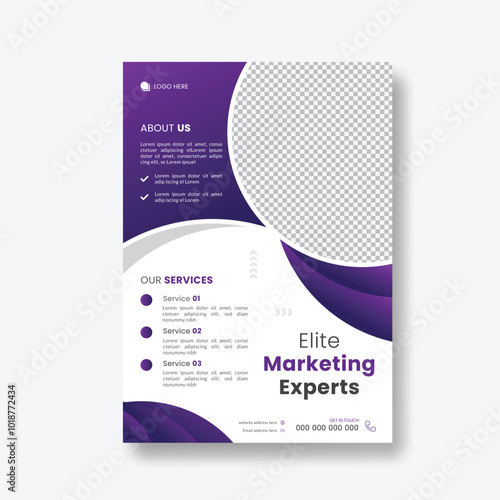  Creative and modern corporate business flyer or Brochure cover Template vector design with colorful business proposal