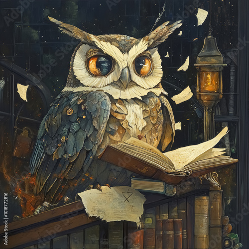 wise fantasy owl photo