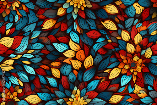 Wallpaper Mural intricate floral mandala pattern, perfect for use as backgrounds or on fabric Torontodigital.ca