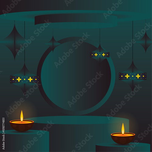 Abstract background for product branding. mock up scene with empty space. diwali product background photo