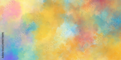 abstract Grunge background frame Soft pink, blue, orange, yellow watercolor background. Beautiful and light color colorful background,	
Abstract watercolor vibrant aged horizontal background,