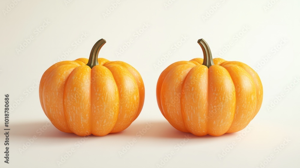 Two mini pumpkin isolated on white Two mini pumpkin isolated on white