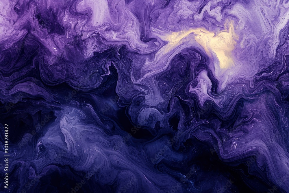 Abstract Purple and White Swirling Liquid Art Abstract Purple and White Swirling Liquid Art