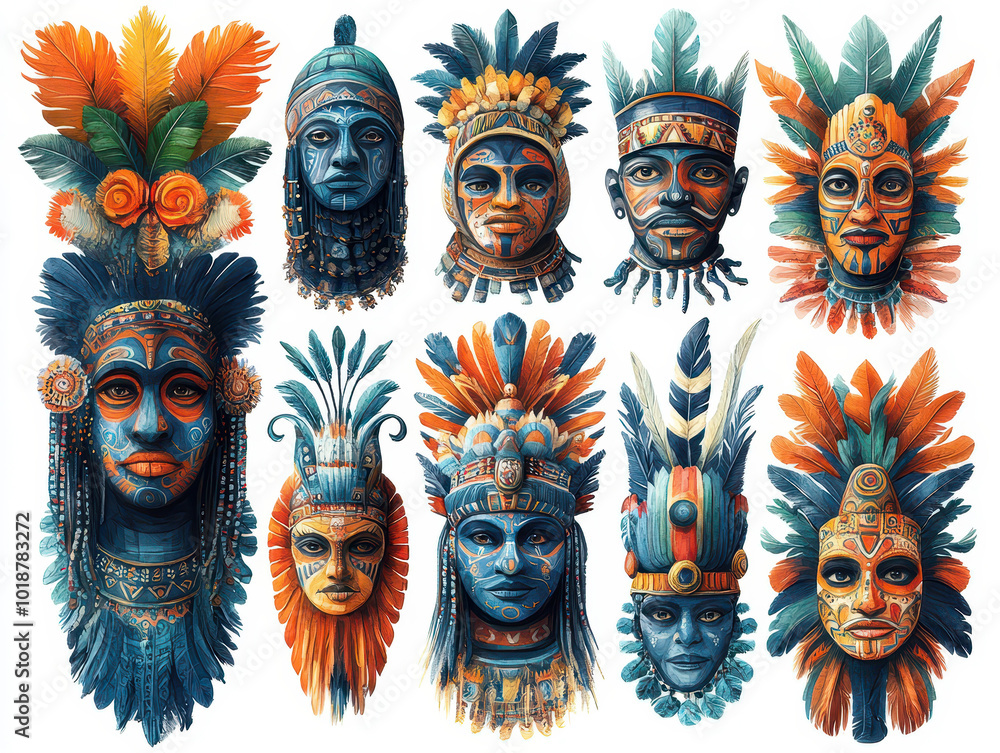 Beautiful Carnival party cultural elements illustrations featuring traditional and modern designs from various cultures Beautiful Carnival party cultural elements illustrations featuring traditional and modern designs from various cultures