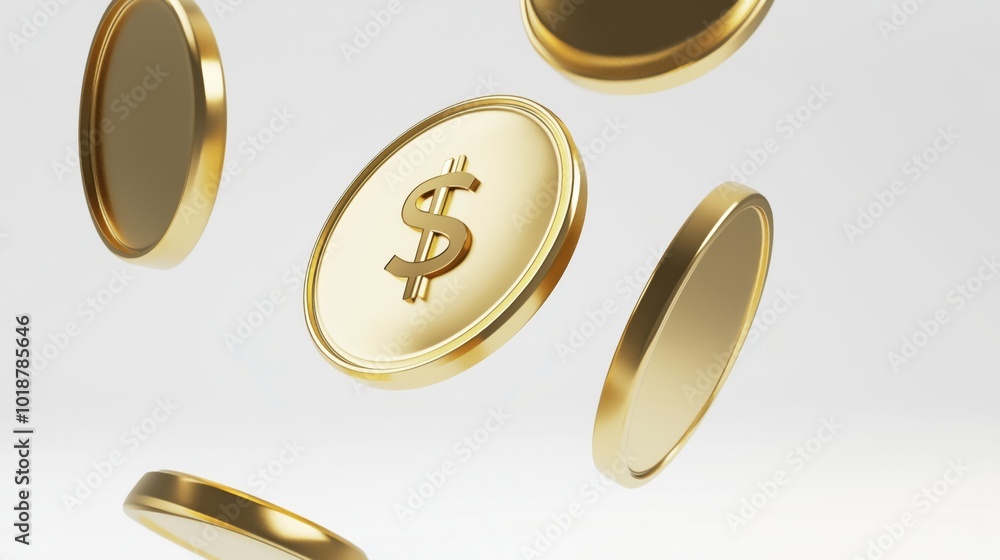An Artistic Representation of Coins Symbolizing Wealth and Financial Success An Artistic Representation of Coins Symbolizing Wealth and Financial Success