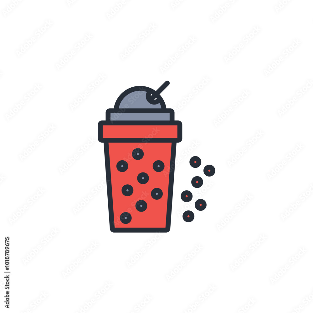 bubble tea icon. vector.Editable stroke.linear style sign for use web design,logo.Symbol illustration. bubble tea icon. vector.Editable stroke.linear style sign for use web design,logo.Symbol illustration.