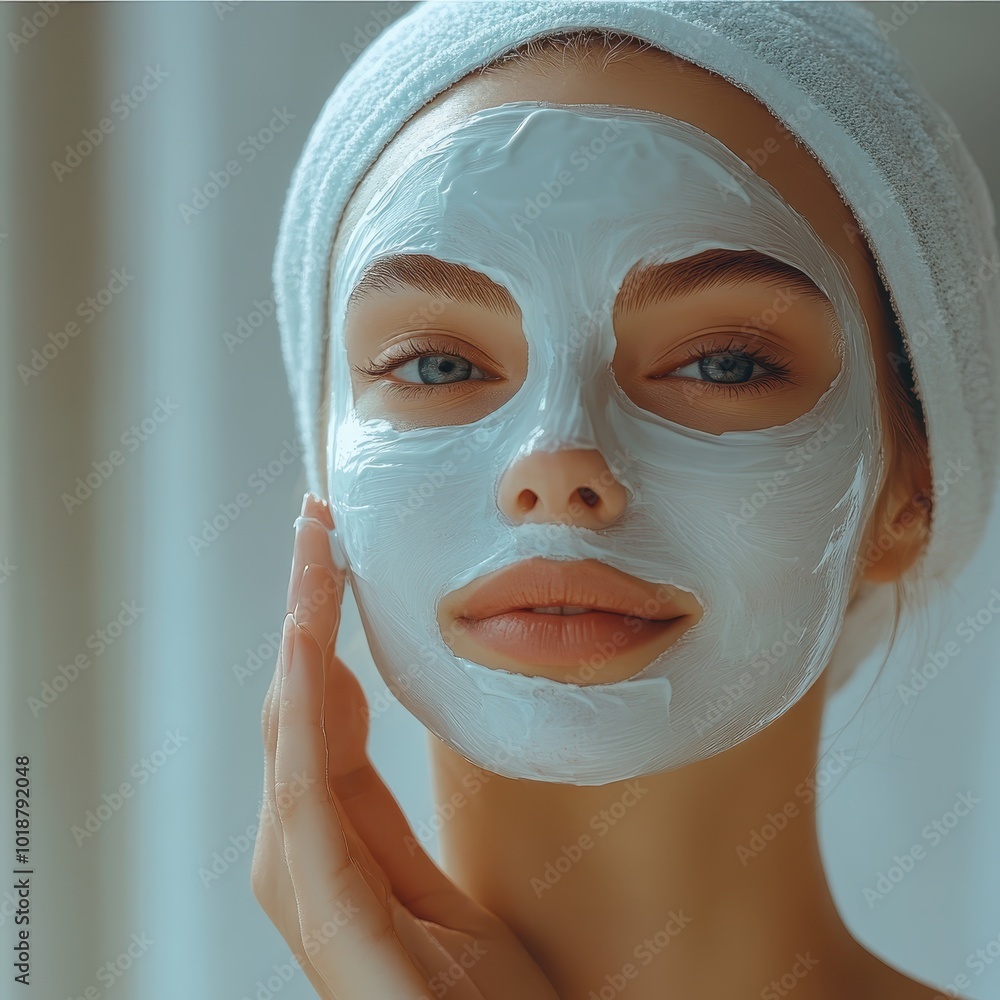 person with facial mask. person with facial mask.