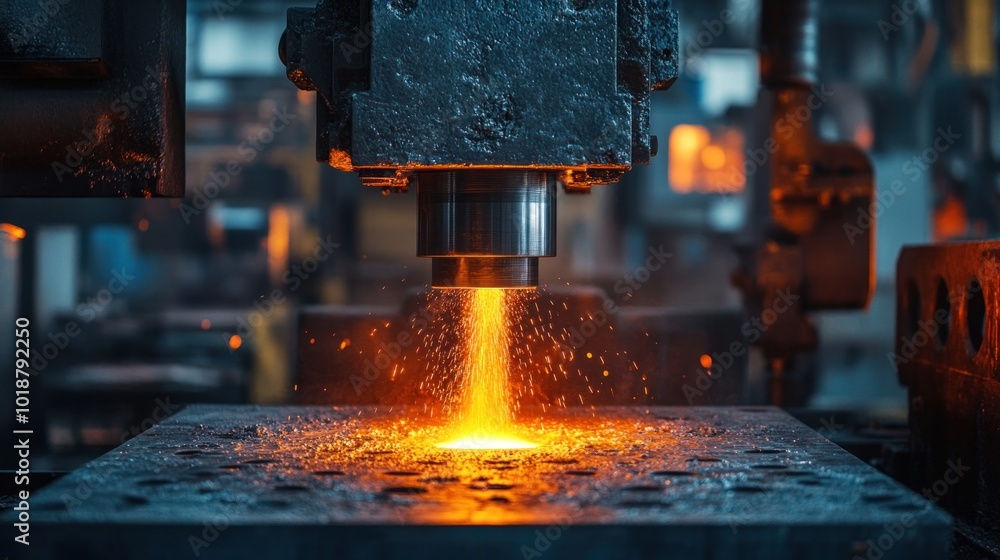 Metalworking Process in a Factory Metalworking Process in a Factory