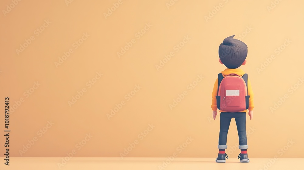 Cartoon Boy With Backpack Cartoon Boy With Backpack