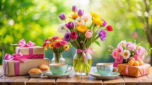 Wallpaper Mural Heartfelt Happy Mother's Day Celebration with Flowers, Gifts, and Warm Wishes for Moms Everywhere Torontodigital.ca