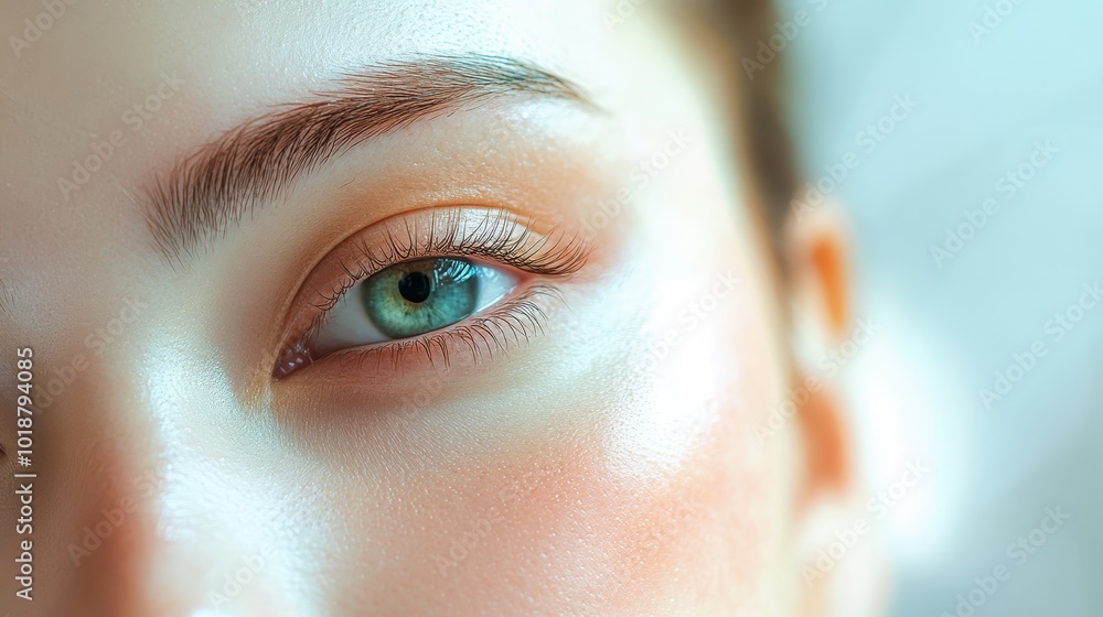 Close-Up of a Woman's Face. Close-Up of a Woman's Face.