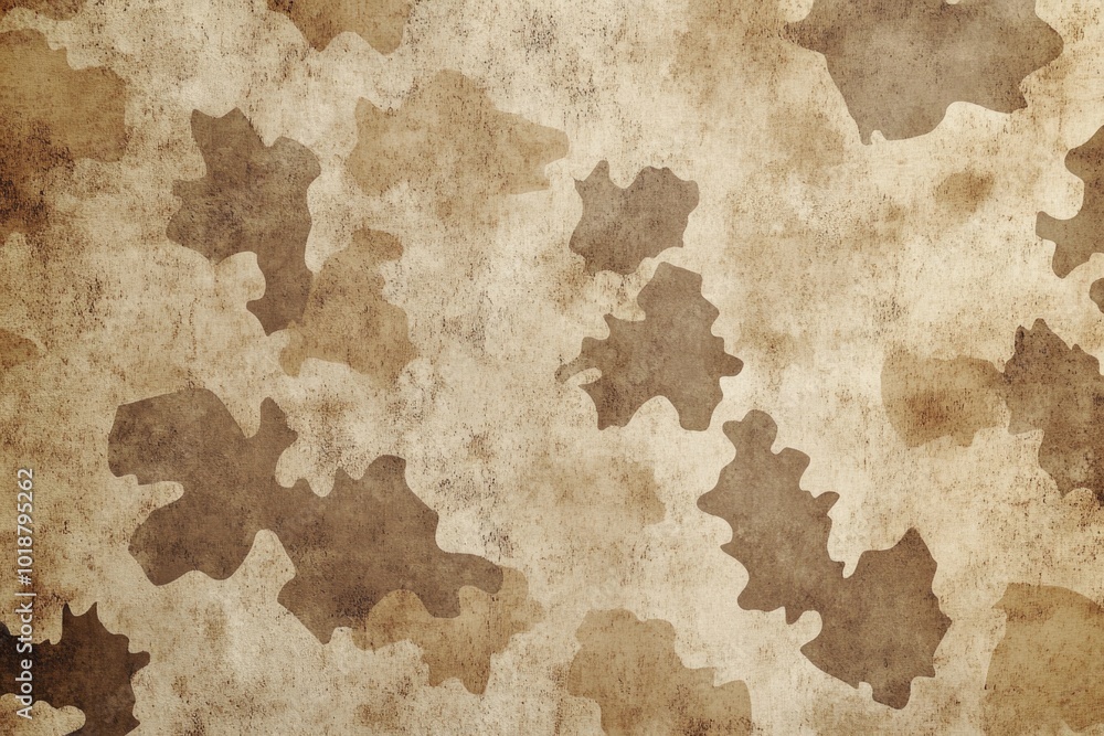 Fototapeta premium A brown and white camouflage pattern on a wall