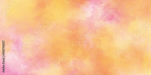 abstract watercolor background with pink and yellow color. Orange retro vinttege grunge wall concrete texture,	abstract Grunge colorful distressed texture background, 

