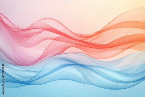 Abstract Wave Pattern with Red and Blue Hues