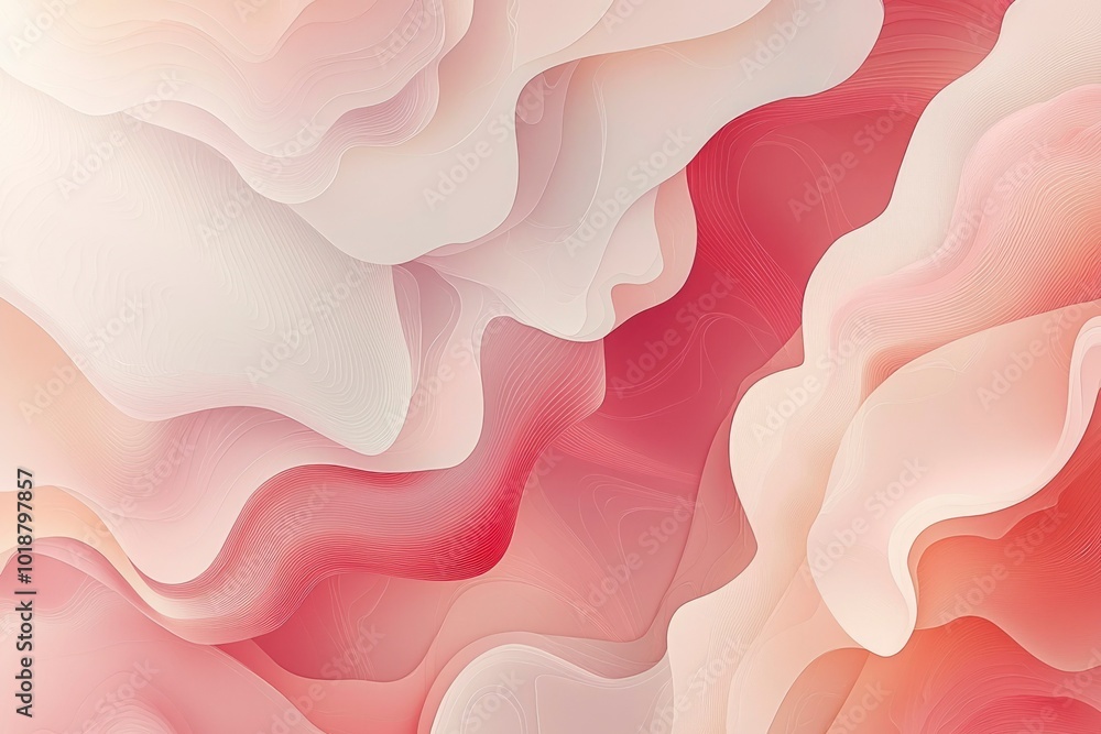 Obraz premium Abstract Pink and White Swirling Pattern with Lines