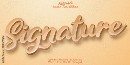 Signature Vector Text Effect Editable Alphabet Sign HandwrittenLetter Paper Sketch Writing