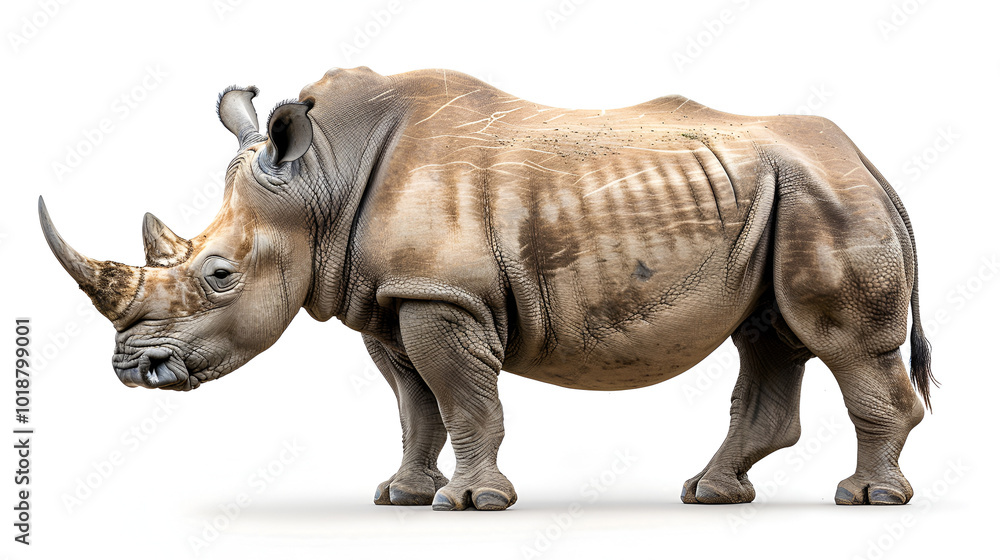 Obraz premium Ceratotherium simum, the White Rhinoceros ten years old 
