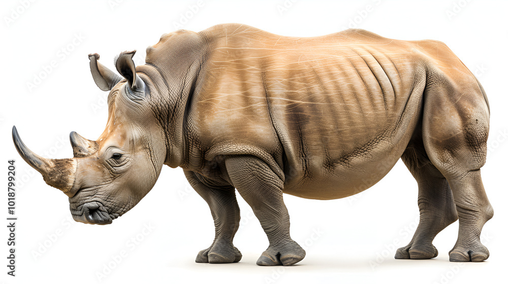 Fototapeta premium Ceratotherium simum, the White Rhinoceros ten years old 