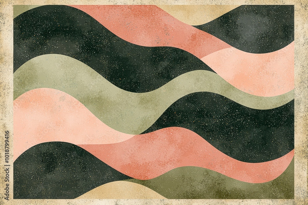 Abstract Terrazzo Pattern with Wavy Lines Abstract Terrazzo Pattern with Wavy Lines