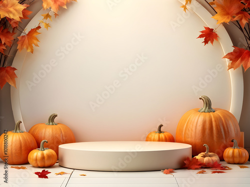 Fall Autumn Thanksgiving Backgrounds with Seasons Greetings | Warm Harvest-Themed for Holiday Festive Designs with copy space