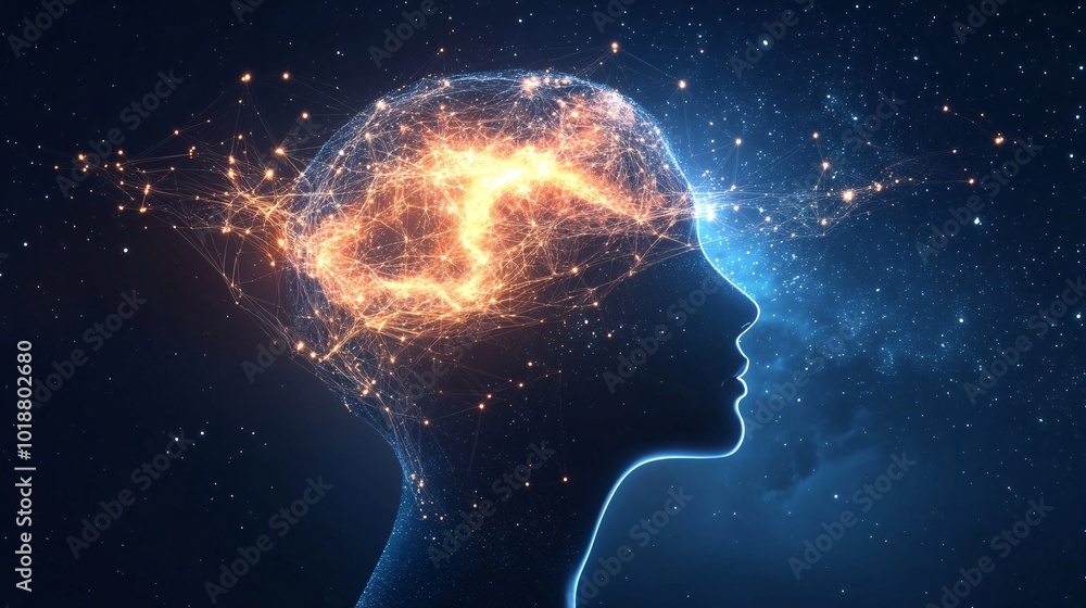 Glowing Mindscape of Thoughts and Emotions Glowing Mindscape of Thoughts and Emotions