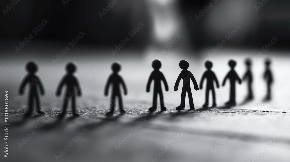 A black and white photograph of a group of people A black and white photograph of a group of people