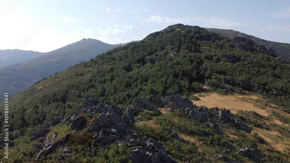 Drone video hovering over mountain peaks Drone video hovering over mountain peaks