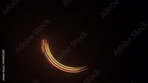 Light particles moving in a circle.