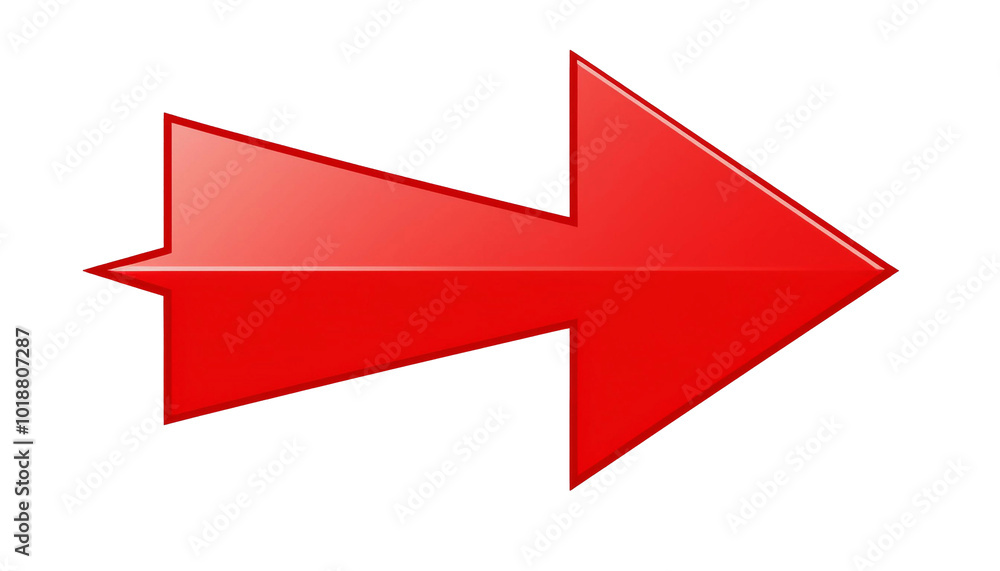 Shiny red arrow icon on transparent background for graphic design Shiny red arrow icon on transparent background for graphic design
