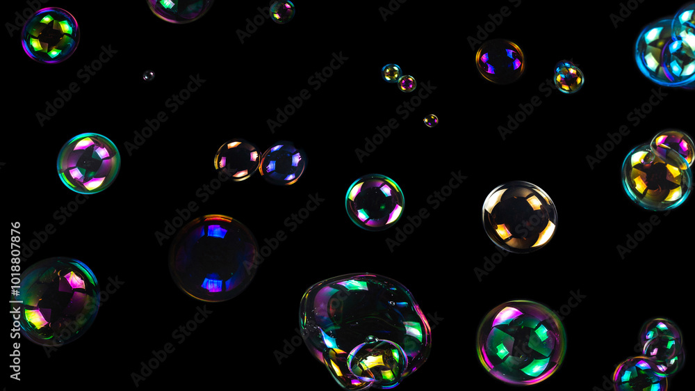 Bubbles isolated on a black background Bubbles isolated on a black background