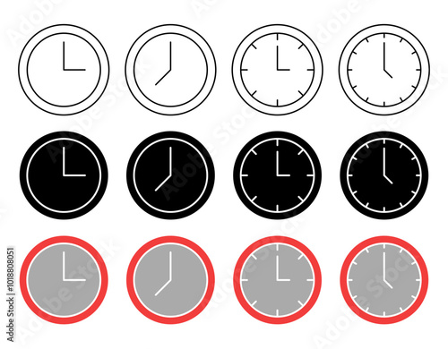 Clock Icon Set