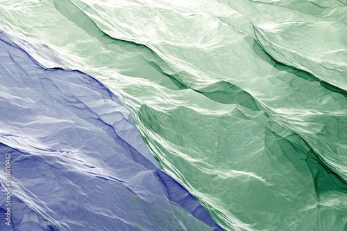Wallpaper Mural Abstract Wavy Pattern in Blue and Green Hues Torontodigital.ca
