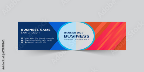 Colorful marketing agency abstract banners with geometric design