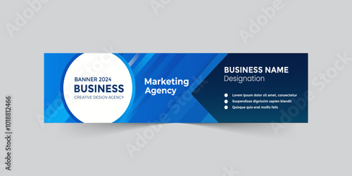 Marketing agency Banner design template modern abstract background