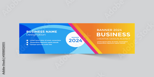Modern Digital marketing agency colorful abstract banners