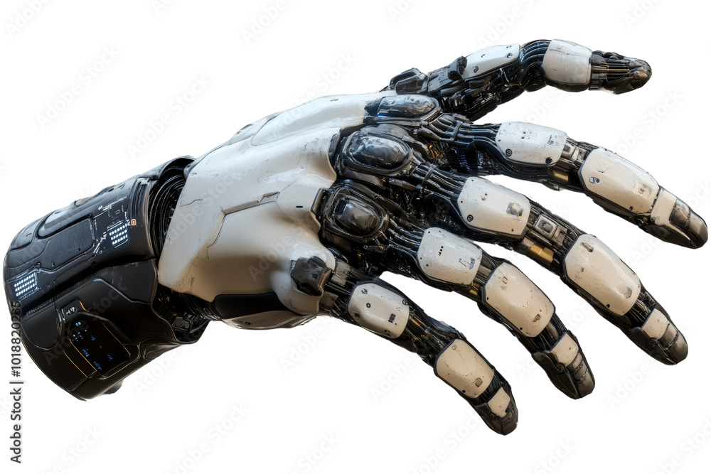 Futuristic robotic hand, demonstrating advanced design and technology. Futuristic robotic hand, demonstrating advanced design and technology.