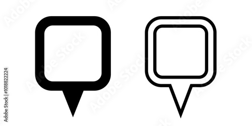 Location icon set. Map pin icon