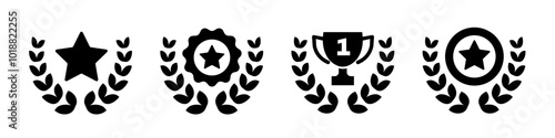 Laurel wreath icon. Award icon