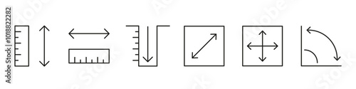 measure icon set. measure icon