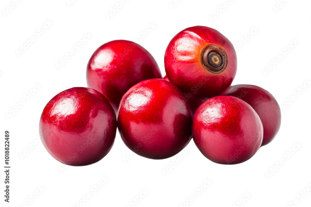 A cluster of vibrant, glossy red berries on a white background, showcasing their fresh and juicy appeal. A cluster of vibrant, glossy red berries on a white background, showcasing their fresh and juicy appeal.